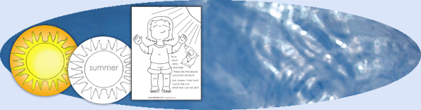 Sun safety activities - preschool children