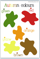 Autumn leaf colours  display printable