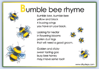 Bumble bee nursery preschool rhyme