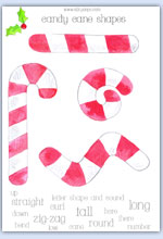 Candy cane shapes