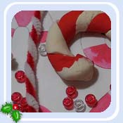 Candy cane Christmas playdough activity