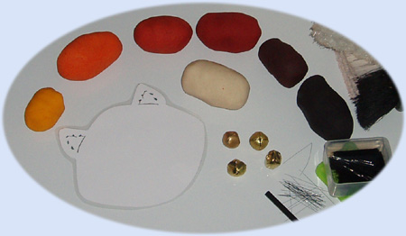 dough colours for cat colouring ..