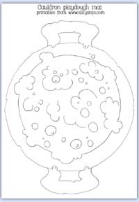 Outline cauldron drawing