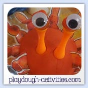 Clawesome crab themed playdough activities