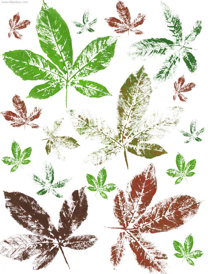 Horse chestnut leaf playdough mat printable