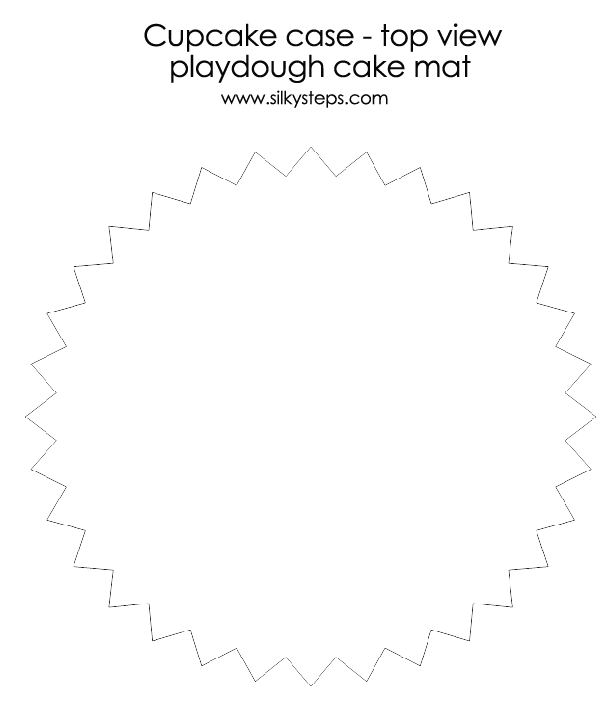 Top view of cupcake case
