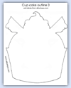 Cupcake outline butterfly fairy top