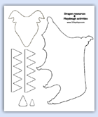 Print dragon themed body parts for dough play