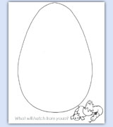Cut out and laminate egg templates for sculpting activities