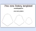 Pinecone scale outline teplate pieces
