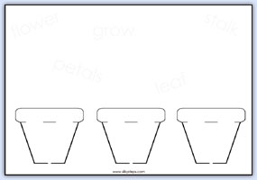Outline plant pots for playdough mark making activities