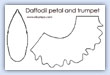 daffodil petal and trumpet template outlines