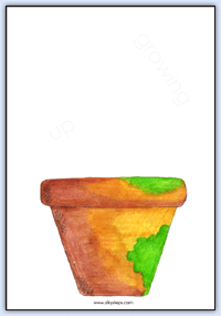 Moss covered plantpot for playdough flower activity