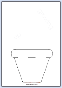 Outline plantpot playdough activity sheet