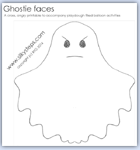 Angry cross ghost printable