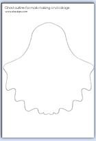 Ghost outline template for dough and mark making