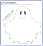 Happy smiling ghost printable