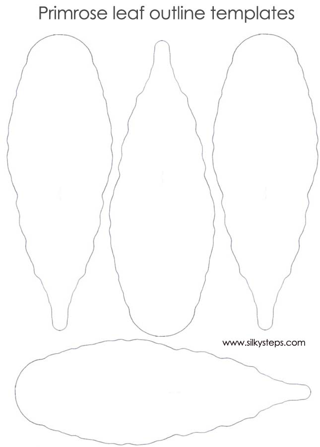 Outline primrose leaf templates