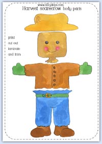 Colour scarecrow body pieces