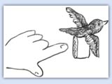 crow finger puppets
