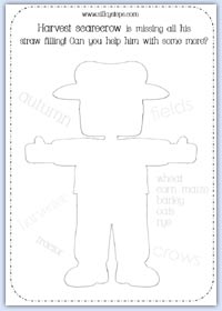 Scarecrow outline template
