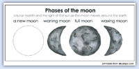 Phases of the moon printable