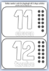 detailed numeracy playdough card 11 - 12