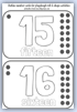 detailed numeracy playdough card 15 - 16