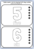 detailed numeracy playdough card 5 - 6