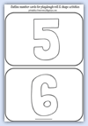 Outline number cards 5 and 6