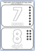 detailed numeracy playdough card 7 - 8