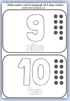 detailed numeracy playdough card 9 - 10