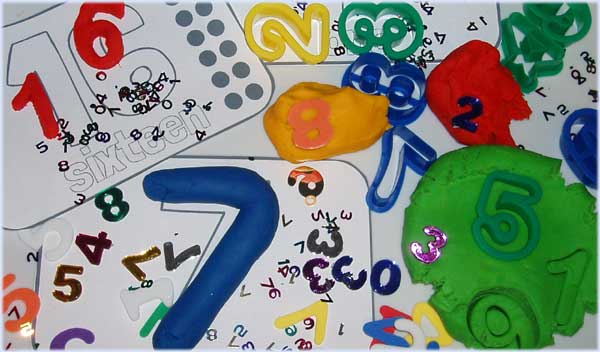 Number playdough mats - roll and shape activities