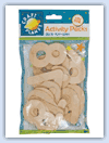 Wood number shapes to add math to dough