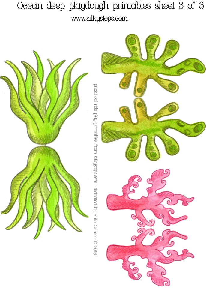 Playdough activities sheet- role play scenery for preschool