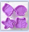 Seashell cookie dough cutters