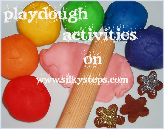Handmaking playdough for preschool nursery and use at home with children and adults