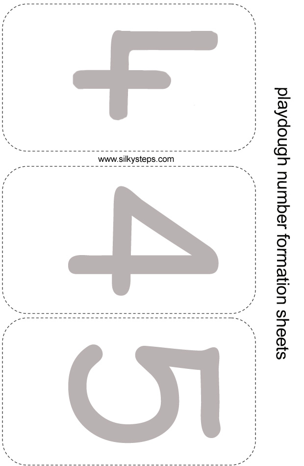 Number playdough sheet - 4 5