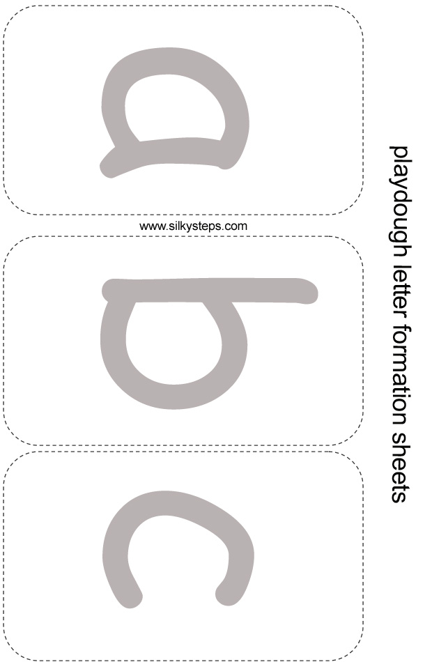 Letter playdough sheet - a b c