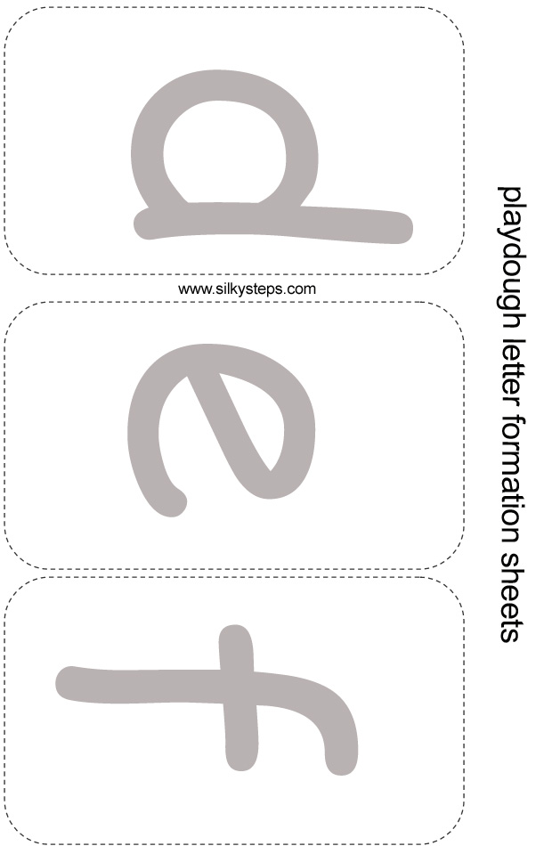 Letter playdough sheet - d e f