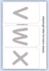 v w x letter mat for playdough