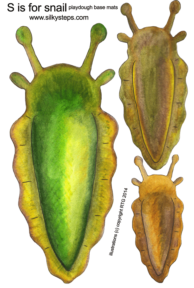 Snail playdough printables
