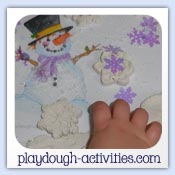 Snowflake skies playdough activity
