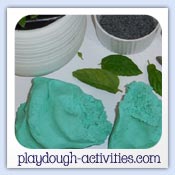 Vapour rub and poppy seed playdough activity