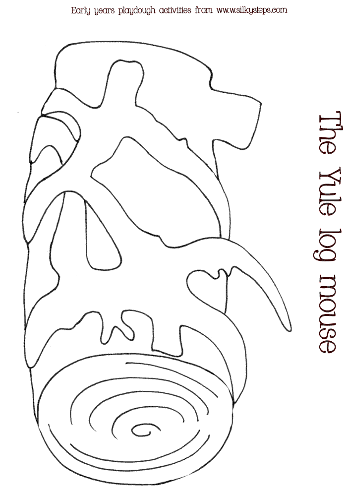 Yule tree log outline template