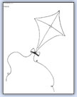 Add a length of kite string to help fly it in the sky