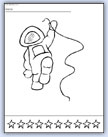 Astronaut cut and paste stars - activity sheet