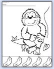 How many bananas does monkey want to hold