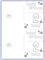 Second 2nd birthday card printable