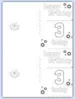 Third 3rd birthday card printable